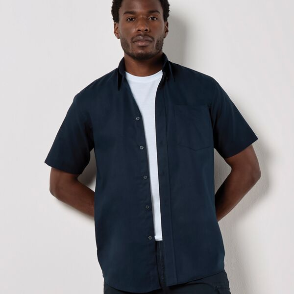 Kustom Kit Short Sleeve Classic Fit Workwear Oxford Shirt Thumbnail