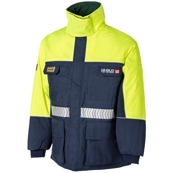 3905340 - Hi Glo 40 Xtreme Freezer Jacket Navy/Yellow Thumbnail